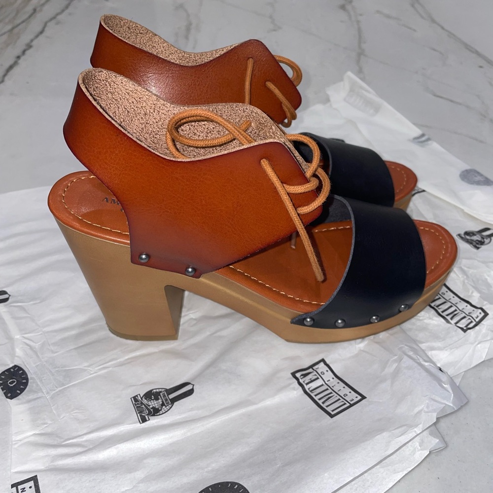 American Eagle wedge lace sandal